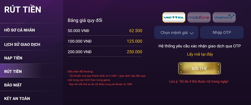 Hướng dẫn rút tiền từ cổng game bài chất lượng OK88 