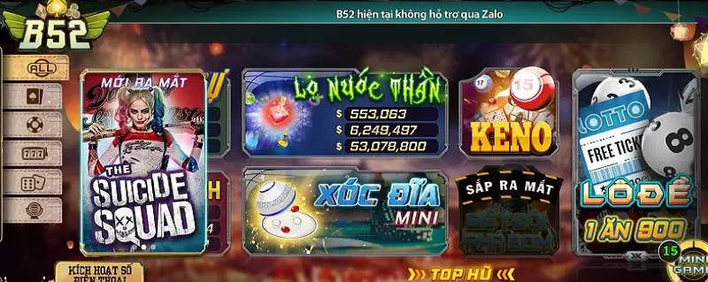 Các sản phẩm game của B52 Club